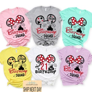 Disney Birthday Shirt, Disney Birthday Squad T-shirt, Disney Birthday Girl Shirt, Disney Birthday Boy Shirt, Disney Birthday Party Shirt