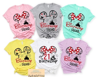 Camisa de cumpleaños de Disney, camiseta del equipo de cumpleaños de Disney, camisa de cumpleañera de Disney, camisa de cumpleañero de Disney, camisa de fiesta de cumpleaños de Disney