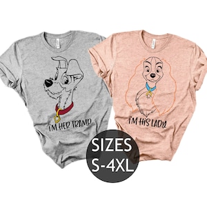 Lady And The Tramp Shirt, Lady And Tramp, Disney Couple Shirt, Disney Matching T-Shirts, Couple Shirts, Honeymoon Shirts, Disneyworld couple