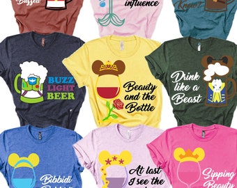 Disney Drinking Shirts, Disney Drinking Around The World T Shirt, Epcot Food And Wine Top, Disney Wine Tshirt, Drinking Team Tee Shirts