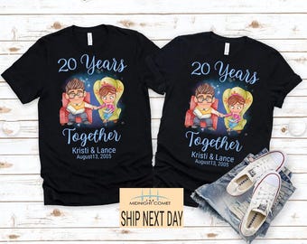 Carl und Ellie Paar Shirt, Disney Paar passende T-Shirt, Sein und Ihr T-Shirt, Disneyland Flitterwochen Sweatshirt