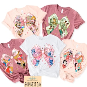 Disney Princess Shirt, Disney Princess Birthday Shirt, Watercolor Disney Princess T-Shirt, Princess Matching Tee, Tiana, Ariel, Tinkerbell
