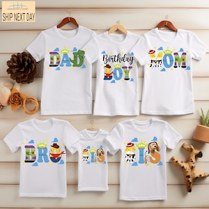 Personalized Toy Story Family Birthday Shirt | Toy Story Dad Mom Birthday Tee| Woody Buzz Lightyear Birthday Party Shirt