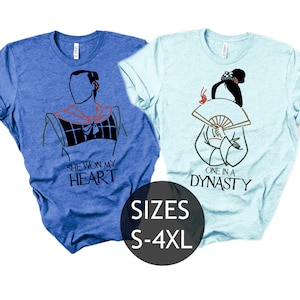 Mulan and Shang Shirt, Mulan and Li Shang Valentine Couple Matching Shirt, Family Trip Valentine&#39;s Day Shirt, Gift for Him Her