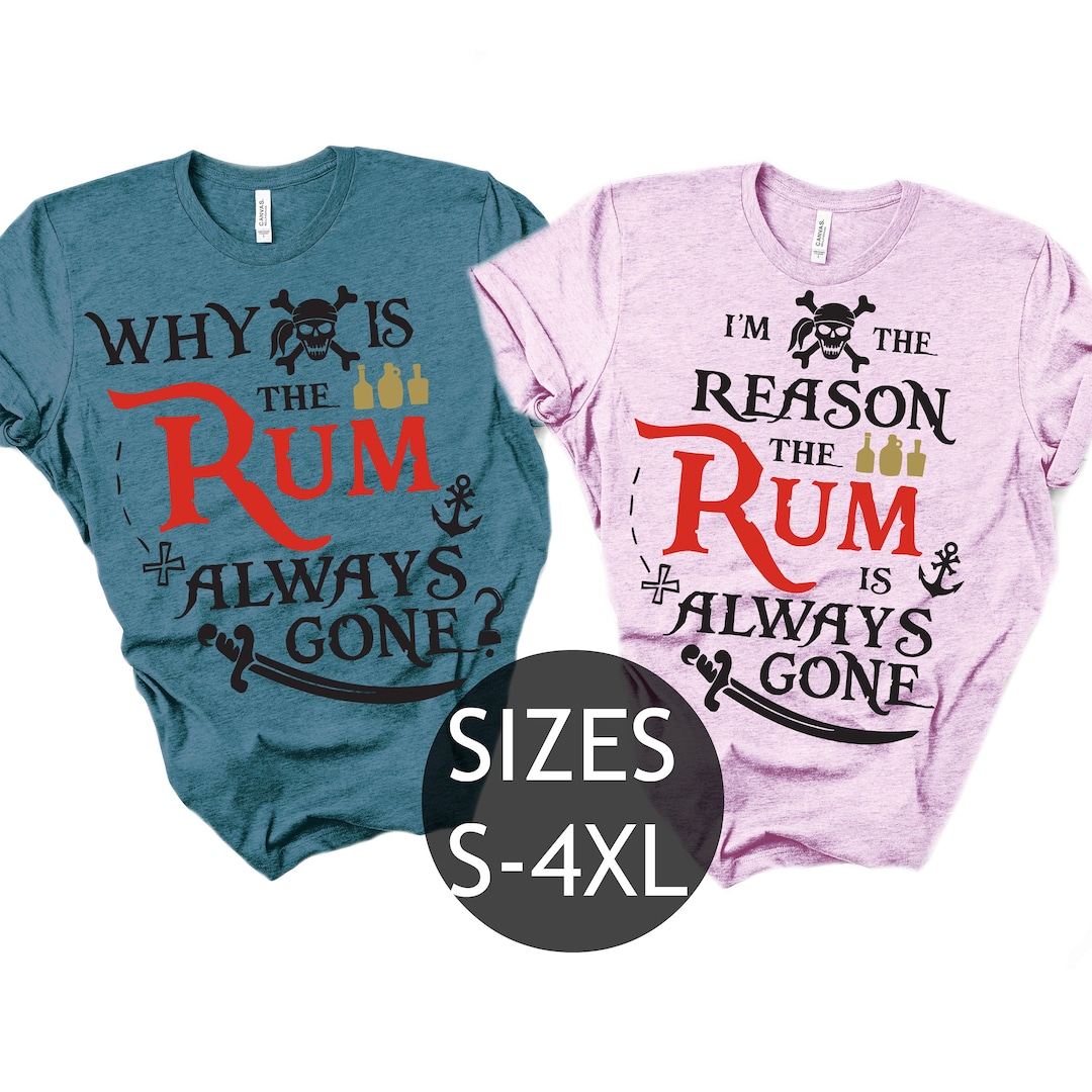 Jack Sparrow Men's Shirt Rum Gone Shirt Disney Men's Shirt Disneyland