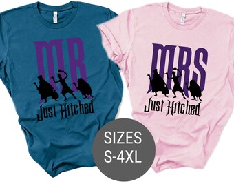 Disney honeymoon shirts, Anniversary disney shirts, Married since shirts, Bride and Groom, Disney wedding shirts, Disney just married shirts