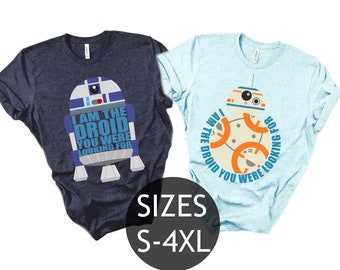 Star Wars R2D2 BB8 Couple Shirt, Disney Star Wars Shirt, Disney Couple Matching, Mickey Minnie Couple Tee, Honeymoon Shirts