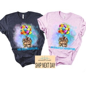 Disney Up Movie Shirt, Disney Anniversary Shirts, Carl Ellie Valentine Shirt, Up Movie Couple Shirt, Disney Valentines Day Shirts