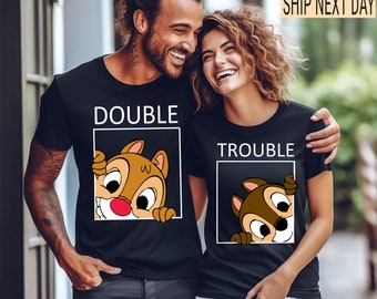 Chip and Dale Shirt, Double Trouble Shirt, Disney Couple Shirts, Disney Family Shirts, Disney Halloween Shirt, Disney Matching Shirt