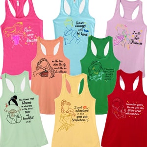 Disney Princess Tank Top, Disney Womens Tank, Princess Themed