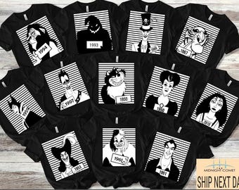Maglietta Disney Villains, maglietta Bad Witchs, maglietta Maleficent, felpa Evil Queen, girocollo Crudelia De Mon, maglione con testa di Topolino e Ursula