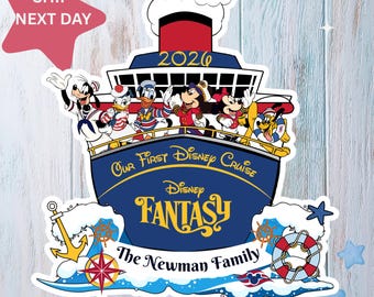 Personalized Disney Cruise Magnet, Custom Treasure Ship Door Decoration, Destiny Adventure Wish Dream Fantasy Magic, Family Trip 2026 Sign