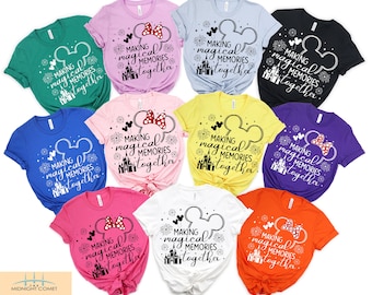 Making Magical Memories Together with Ears | Mommy and Me Shirt | Family Vacation Tee | Many Print Colors | Each Shirt Sold Separately
