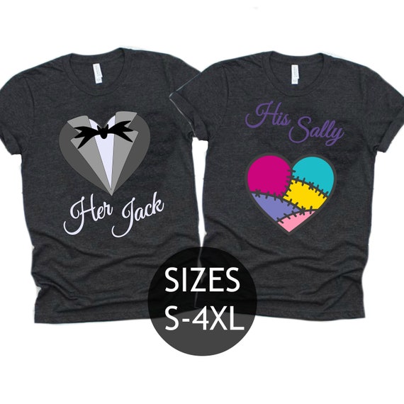 Jack and Sally Couple Shirts Disney 