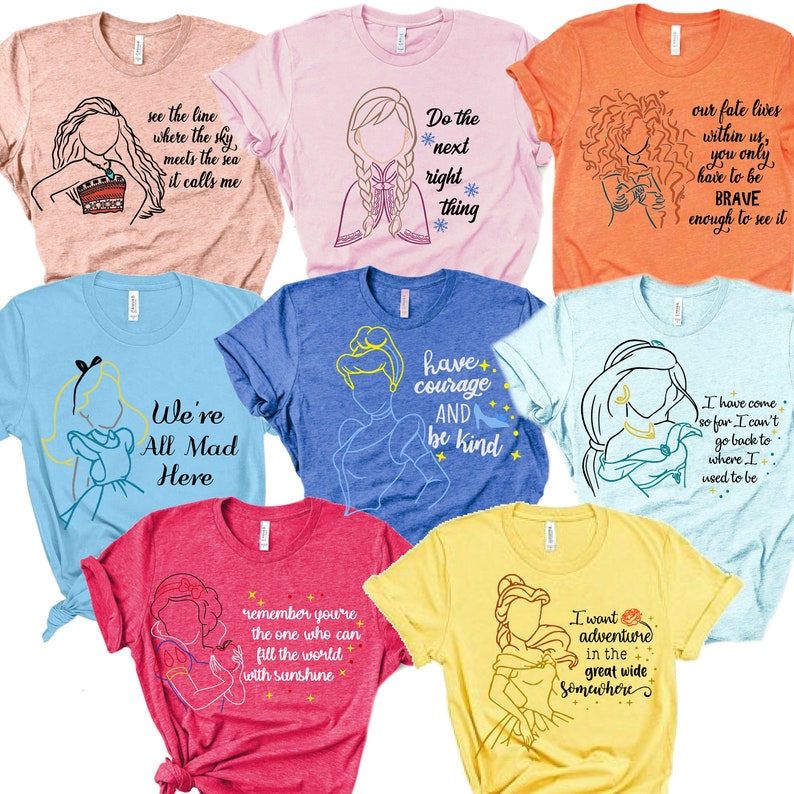 Princess Shirts, Disney Plus size Shirt, Disney Princess, Princess, Princess Birthday Shirts, Disney princess shirts, Matching Disney TShirt image 1