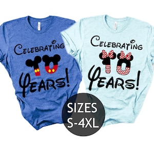 Chemise anniversaire magique pour couple Disneyland, t-shirt assorti anniversaire couple, chemise château magique Disneyworld, chemise anniversaire de mariage