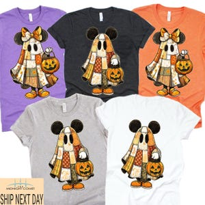Vintage Mickey Minnie Halloween Shirt, Trick or Treat Comfort Color Shirt, Disney Halloween Family Shirts, Halloween Couple TShirt, WDW Tee