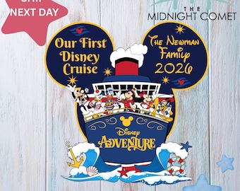 Imán para puerta de crucero / personalizado con fechas y nombre / Deseo Sueño Maravilla Fantasía Magia Tesoro - decoración de crucero - diseño de popa de barco