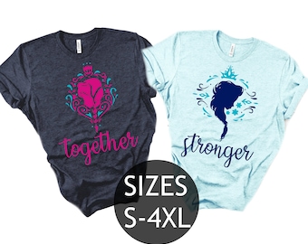 Camisas congeladas de Elsa y Anna, camisas a juego de hermanas de Disney, camisas congeladas de Disney, camisas de Elsa, camisas de hermanas congeladas, camisas de Disney congeladas