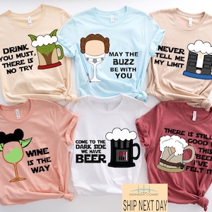 Disney Drinking Shirts, Disney Drinking Around The World T Shirt, Epcot Food And Wine Top, Disney Wine Tshirt, Drinking Team Tee Shirts