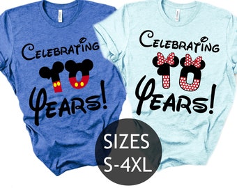 Anniversary Shirt, Anniversary Gift For Couples, 10 Years Anniversary, Disney Matching Celebrating Wedding Shirt, Family Matching Gift
