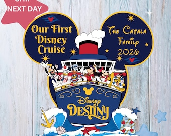 Our 1st Disney Cruise Ship Family Magnet, Personalized 1st Cruise Magnet, First Disney Trip Magnet, Disney Family Cruise Magnet, Disney Trip