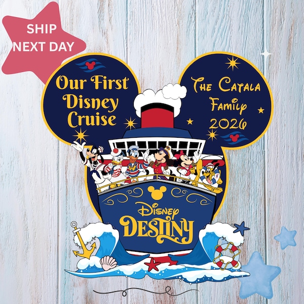 Our 1st Disney Cruise Ship Family Magnet, Personalized 1st Cruise Magnet, First Disney Trip Magnet, Disney Family Cruise Magnet, Disney Trip