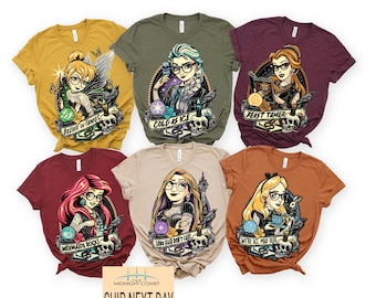 Princess Shirt, Disney Punk Princess Shirt, Tattoo Disney Princess Shirt, Villains Princess Disney Shirt, Disney Trip Shirt