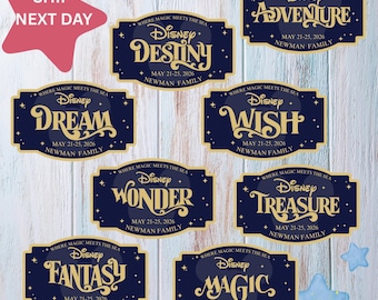 Customize Name Disney Family & Cruise Ship Stateroom Door, Cruise Line Ship Name Door Magnet, Family Cruise Trip, Wish Magic Dream Fantasy