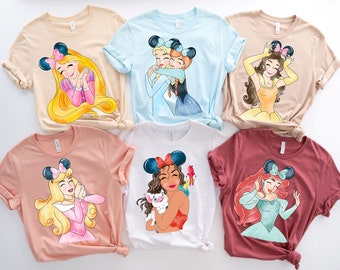 ママミニシャツ、ディズニーママシャツ、ママと私シャツ、ママと私お揃いシャツ、ママと私服、ママと娘のTシャツ、ミニーギフト