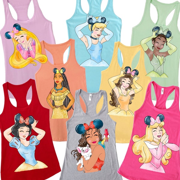 Matching Princess Mouse Ears Shirt, Snow White, Belle, Mermaid, Jasmine, Aurora, Tiana, Cinderella Shirt , Matching WDW Group