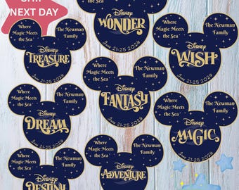 Personalized Disney Family & Cruise Ship Stateroom Door, Cruise Line Ship Name Door Magnet, Disney Cruise magnet, Wish Magic Dream Fantasy