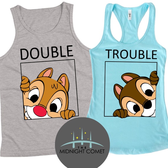 Chip and Dale Tank, Double Trouble Tank, Disney Family Tank Tops