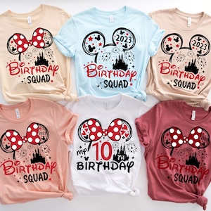 Personalized Disney birthday shirts, Mickey & friends Birthday boy girl shirt, Best birthday ever Birthday squad Disney birthday trip shirt