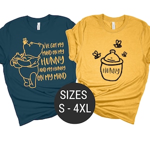 PAARE Shirts, Winnie the Pooh Paare Shirts, Urlaubs-Shirt, Geburtstags-Shirt für Paare, Jubiläumst-Shirts für Paare, benutzerdefinierte Shirts