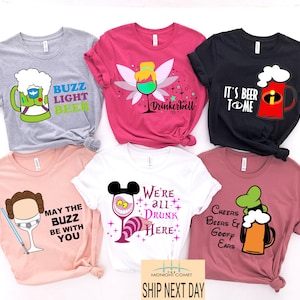 Disney Drinking Shirts, Disney Drinking Around The World T Shirt, Epcot Food And Wine Top, Disney Wine Tshirt, Drinking Team Tee Shirts
