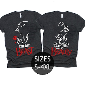 His beauty her Beast shirts, Disney couple shirt, Disney Couples shirts, Matching disney shirts, Beauty and The Beast couple shirt plus size