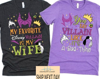 Mon méchant Disney préféré est ma femme Disney chemise, chemise homme Disney, chemise homme couleur confort Disney Halloween, t-shirt drôle Disney, cadeau papa T