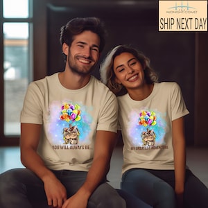 Disney Pixar Up Carl And Ellie Couple Shirt, You Are Always Be My Greatest Adventure Up House Balloons, His Ellie Her Carl Honeymoon Shirt image 5