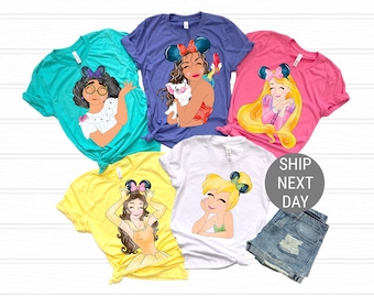 Disney Princess Shirt, Disney Watercolor Tee, Disney Vacation, Disney Princess Gift, Disney Girls Trip, Princess Tee, Princess Castle