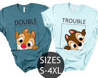 Chip and Dale Shirt, Double Trouble Shirt, Disney Couple Shirts, Disney Family Shirts, Disney Halloween Shirt, Disney Matching Shirt