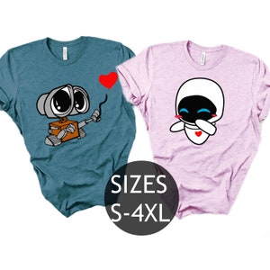 Wall-E Eve Shirt, Wall E Couple Shirts, Disney Matching Shirts, Disney Trip Shirts, Disney Honeymoon Shirts, Disney Couple Shirt