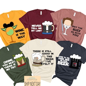 Disney Drinking Shirts, Disney Drinking Around The World T Shirt, Epcot Food And Wine Top, Disney Wine Tshirt, Drinking Team Tee Shirts