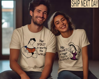 Disney Paare Hercules Hercules T-shirt, Hercules Megara Charaktere Valentinstag Valentinstag Passendes T-Shirt Disneyland Urlaub BTW Reise Geschenk