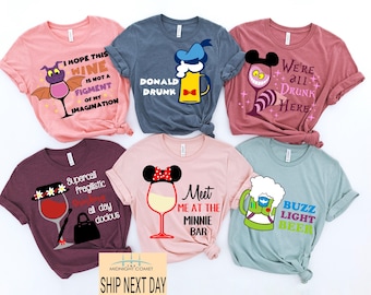 Camiseta de Disney para beber, camiseta de Disney "Bebiendo por el mundo", camiseta de Disney para cerveza, camiseta de Disney Prince, camiseta de festival de comida y vino, camiseta de jarra de cerveza