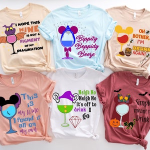 Disney Drinking Shirts, Disney Drinking Around The World T Shirt, Epcot Food And Wine Top, Disney Wine Tshirt, Drinking Team Tee Shirts