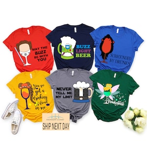 Disney Drinking Shirts, Disney Drinking Around The World T Shirt, Epcot Food And Wine Top, Disney Wine Tshirt, Drinking Team Tee Shirts