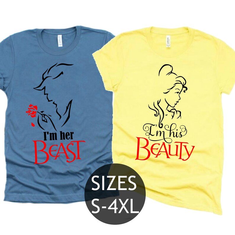 His Beauty Her Beast Shirts Disney Couple Shirt Disney - Etsy