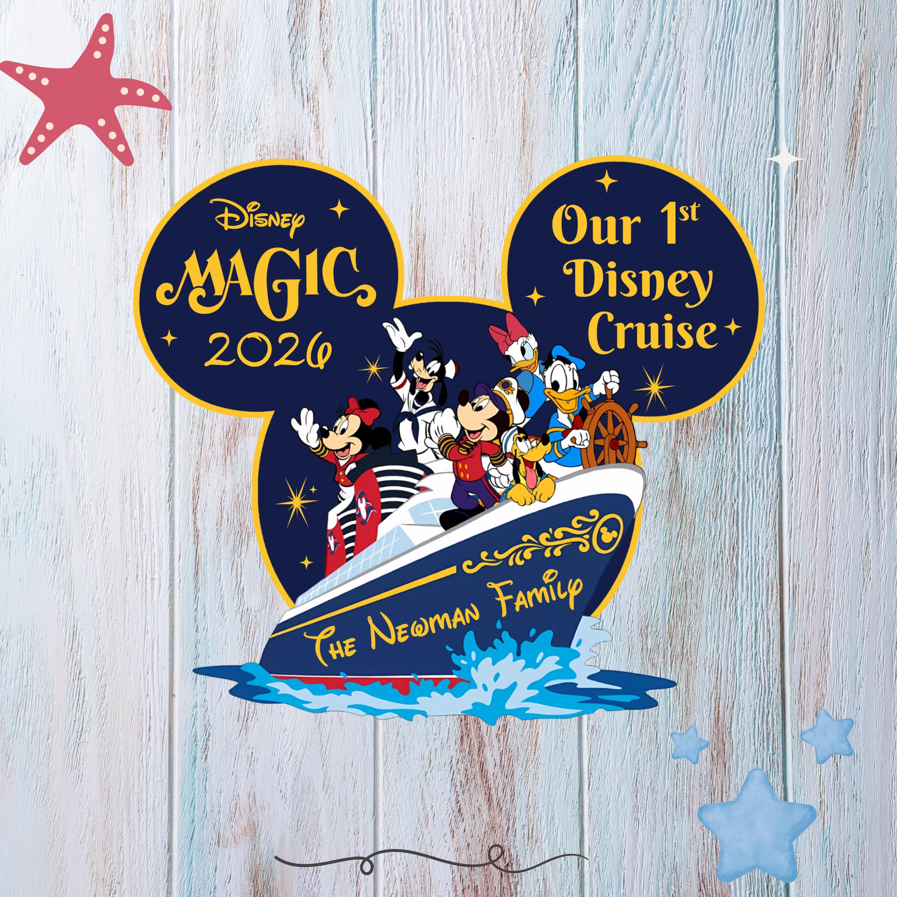 Our 1st Disney Cruise Ship Name Tag Family Magnet - Personalized