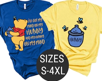 Camisetas personalizadas de aniversario de Disney, camisetas de pareja de Disneyworld, camisetas de viaje de Disney para esposa y esposo, camisetas de pareja de Winnie the Pooh